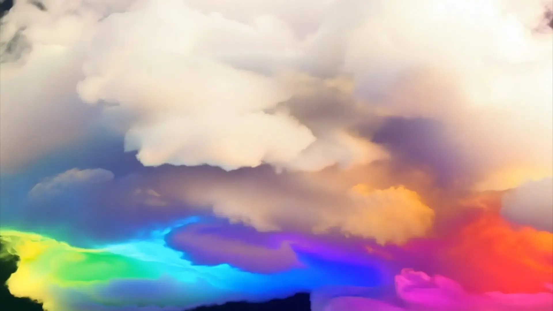 Surreal Colorful Cloud Background for Dreamy Video Projects